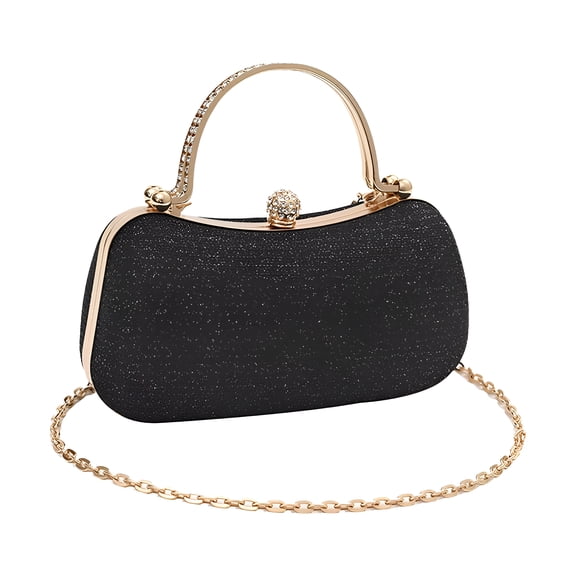AOMRCOL Clutch Purses for Women Formal Dressy Evening Bags Glitter Crossbody Shoulder Wedding Cocktail Party Handbags Black Clutch Purses for Women