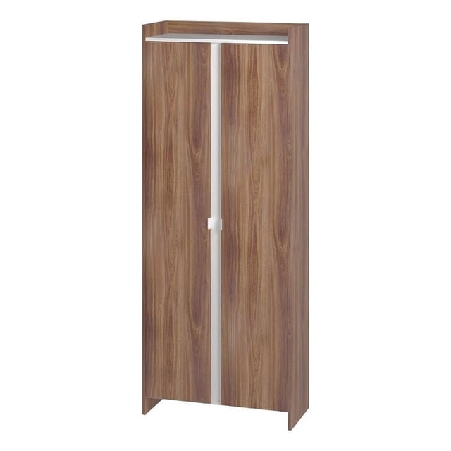 Manhattan Comfort Armoire de Rangement Ratzer en Bois d'Ingénierie, Brun et Blanc