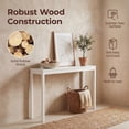 thumbnail image 5 of ELLEGNT 48" Wood Console Table - Modern Farmhouse, Thickened Top, Solid Wood Legs, Behind Couch, White, 5 of 8
