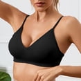 thumbnail image 5 of Seamless Bras for Women, Comdrip Women's Solid Color Underwire Breathable Detachable Cotton Cup French Sports Bra Lightly Padded Bra Black XS, 5 of 6