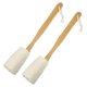 thumbnail image 1 of Cepillos de baño Unique Bargains 2 madera 3,9 pulgadas marrón beige mango largo, 1 of 1