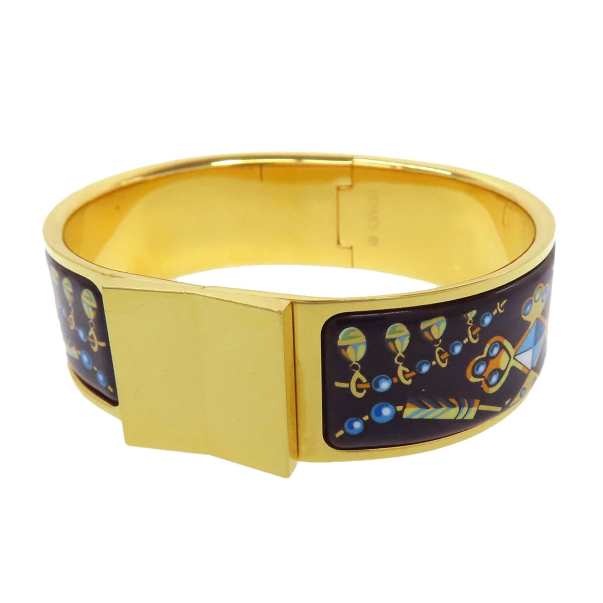 Pre-Owned Hermes enamel GM bracelet for women HERMES (Good)