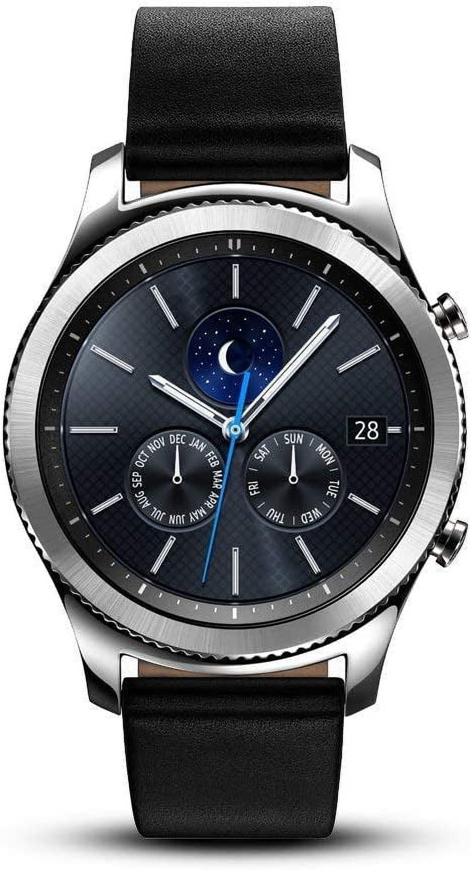 Pre Owned Samsung Gear S3 Classic Analog 1.3 Stainless Steel case with Black band Smart Watch Used