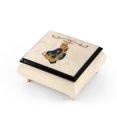 thumbnail image 1 of Stunning 18 Note Ivory Stain Beatrix Potter Music Box with Tales of Peter Rabbit Wood Inlay - Teddy Bear's Picnic (John W Bratton), 1 of 2
