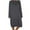 Dark Gray, variant on Up to 65% Off Long Sleeves Dresses, Women's Casual Solid Color Long Sleeved Round Neck Dress Black, 5XL