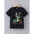 thumbnail image 1 of Boys' Summer Short-Sleeve T-Shirt with a 'Dinosaur Bunny Easter Egg' Print, 1 of 6