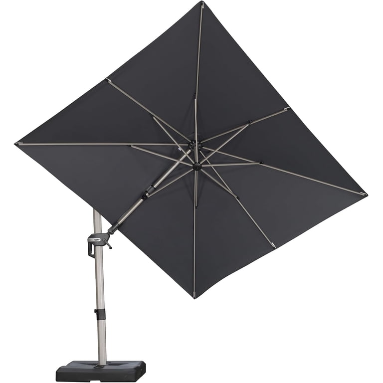 covers for offset patio umbrella OGETFUUR Brown Patio Umbrella Cover Outdoor Waterproof Cantilever Parasol Banana Umbrella Cover Fits 7.5 ft. to 11.5 ft