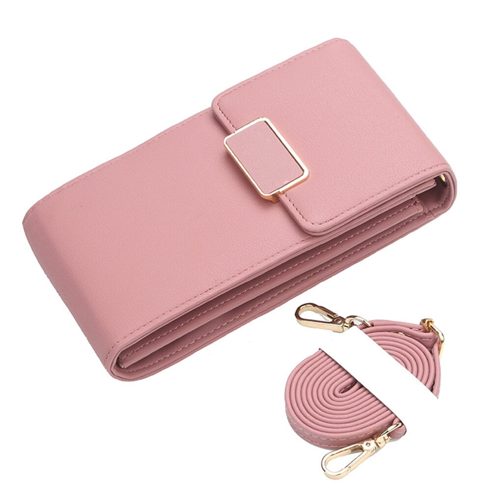 Maoww Solid Color PU Crossbody Bag Mini Sling Wallet Phone Pack