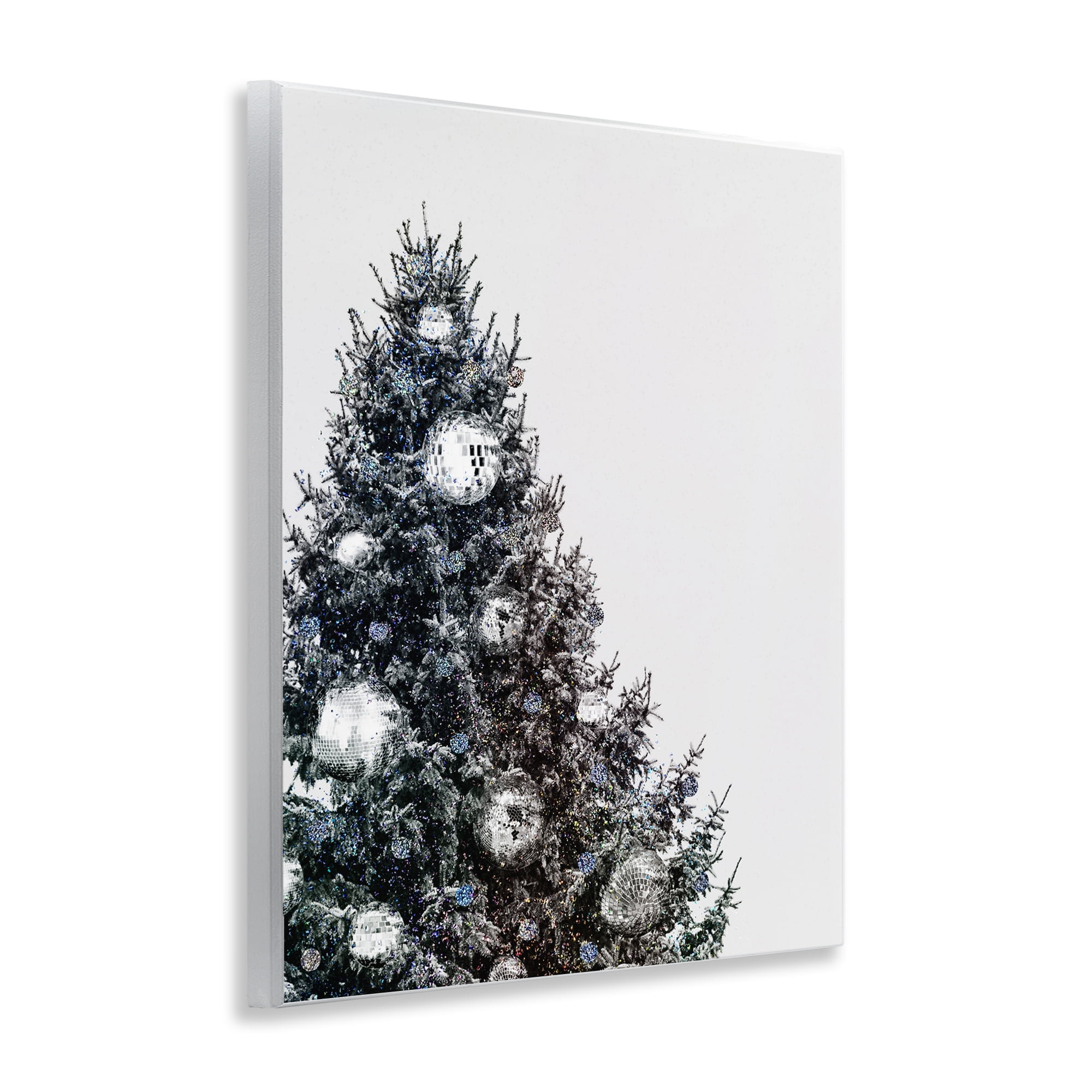 Stupell Industries Disco Ornaments on Tree Holiday Painting Unframed Art Print Wall Art, 11 x 14