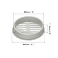 thumbnail image 2 of Uxcell 20 Pcs 2 inch Air Vents Round Soffit Vents Light Grey Soffit Vent Cover for Bathroom, 2 of 5
