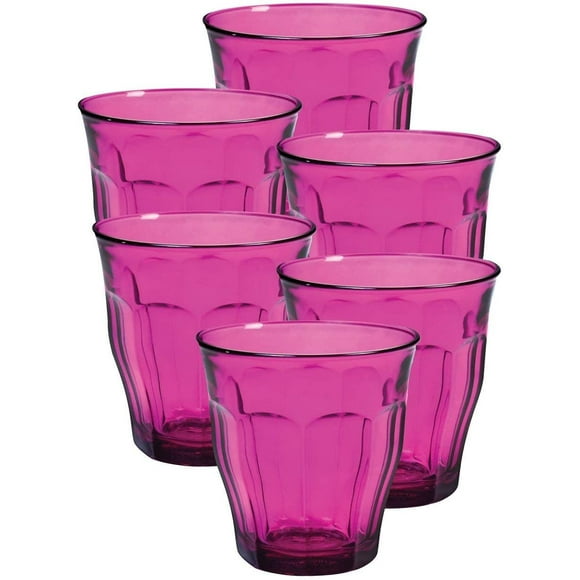 JUEGO DE 6 VASOS 25 cl VIOLETA H9 D8,7 cm PICARDIE DURALEX PICARDIE