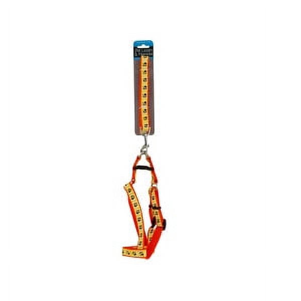 Bulk Buys OF889-4 Paw Print Dog Leash Adjustable Harness- 4 Piece -Pack of 4