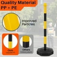 thumbnail image 5 of MIDOQIN 12 Pack Delineator Post with Base, Portable Traffic Delineator Post Cone, Adjustable Cones for Parking Lot with 5.4FT Plastic Chain Outdoor & Indoor, 5 of 7