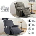 thumbnail image 7 of Timeles Recliner Chair Covers, Stretch Reclining Cover, Recliner Sofa Slipcovers Stripe Jacquard Recliner Couch Covers Furniture Protector Covers for Pet Kid (1 Seater, Dark Gray), 7 of 7