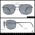 thumbnail image 5 of Mens Air Force Classic Narrow Rectangle Officer Cop Metal Rim Sunglasses All Black, 5 of 8
