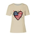 thumbnail image 4 of Cavosen Patriotic T Shirts for Women Petite Red White and Blue Short Sleeve Round Neck T Shirts USA Star Striped Graphic Tops Lady L Patriotic Casual T Shirts Independence Day Tunic Tees, 4 of 4