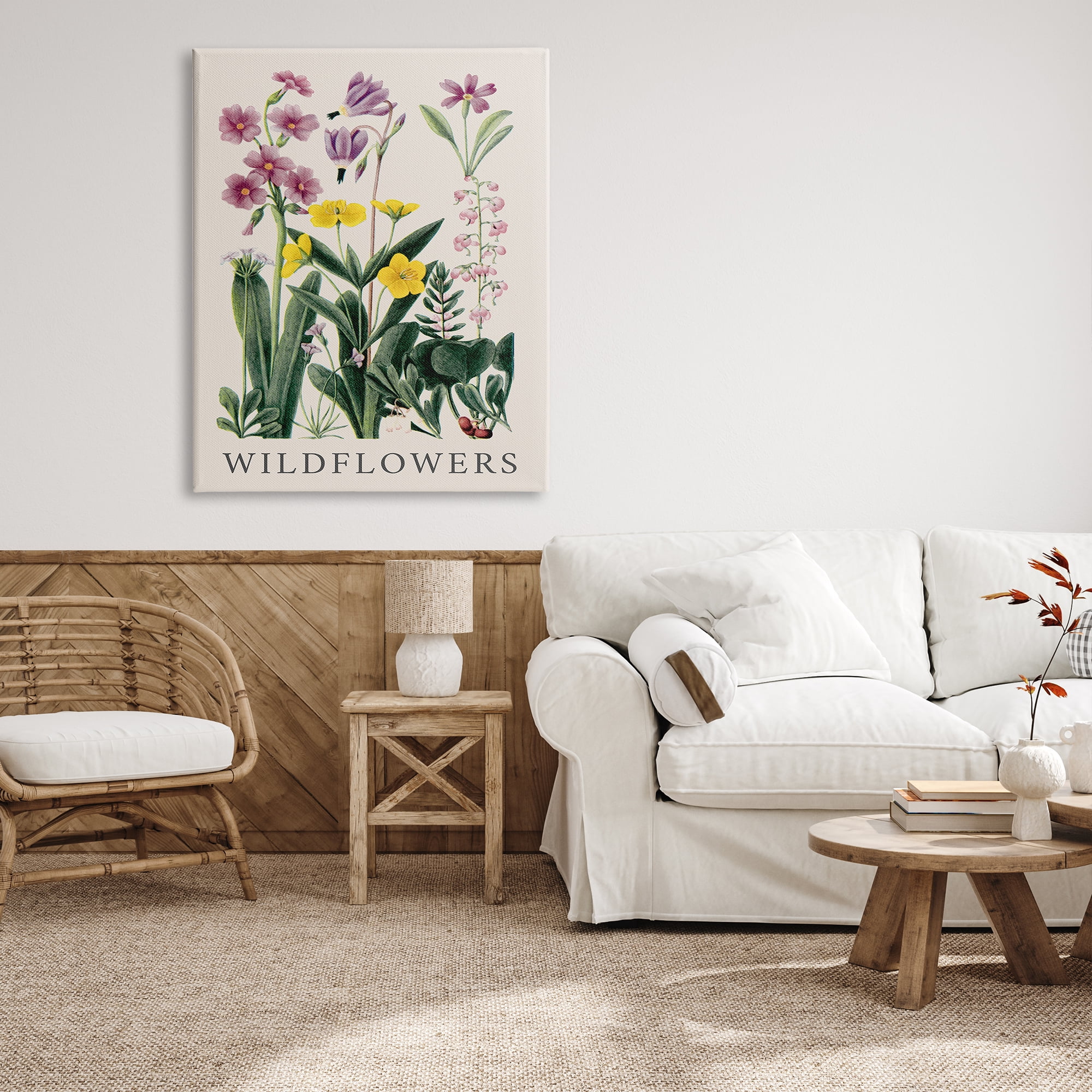 Stupell Industries Various Wildflowers Study Botanical & Floral Painting Gallery Wrapped Canvas Art Print Wall Art, 36 x 48