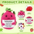 thumbnail image 3 of 18 Pcs Positive Vegetables Emotional Dolls Bulk Support Encouragement Emotional Knitted Crochet Gifts with Positive Words for Friends Coworker Decorations for Home Office, 3 of 6