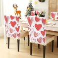 thumbnail image 3 of Decorative Chair Back Cover One Size x6 Chair Cover Dining Chair Slipcovers Chair Back Decoration Festival Chair Decoration Cartoon Lines Red Hearts, 3 of 6