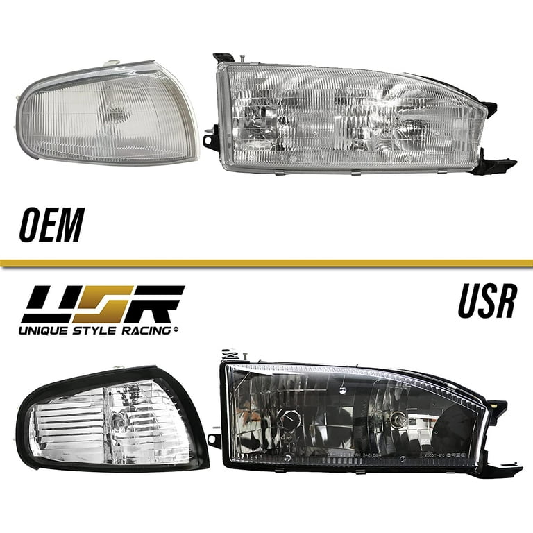 USR DEPO 92 94 Camry Headlights JDM Style Black Housing Clear