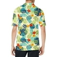 thumbnail image 4 of CCRFTGI Hawaiian Shirt for Men 3x Cotton Short Sleeve Polo Shirts Summer Yellow Shirts for Men Beach Palm Trees Print Button Up Mens T Shirt,Yellow M, 4 of 5