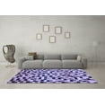 thumbnail image 3 of Ahgly Company Indoor Rectangle Abstract Blue Modern Area Rugs, 5' x 7', 3 of 4