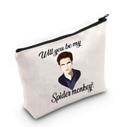 LEVLO Twilight Movie Cosmetic Make Up Bag Twilight Edward Quote Gift Will You Be My Spider Monkey Edward Makeup Zipper Pouch Bag For Women Girls