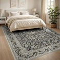 thumbnail image 3 of ODIKA 8'x10' Washable Area Rug Non-Shedding, Easy Care, Foyer Ornate Boho Border Vine Motif Decorative Print Entryway for King Size Bedroom Under Bed, Master Suite, 3 of 7