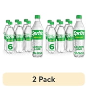 (2 pack) Sprite Lemon-Lime Caffeine Free Soda Pop Bottles, 16.9 fl oz, 6 Pack