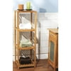 4-Tier Vertical Shelf, Bamboo
