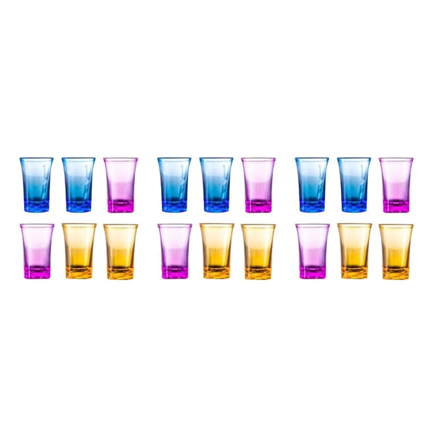 Inteprter 6 copas de vino para fiestas, copas acrílicas para dispensador de vidrio, juegos para beber, soporte para cóctel, colorido Type1 NO1 Inteprter CBP149146