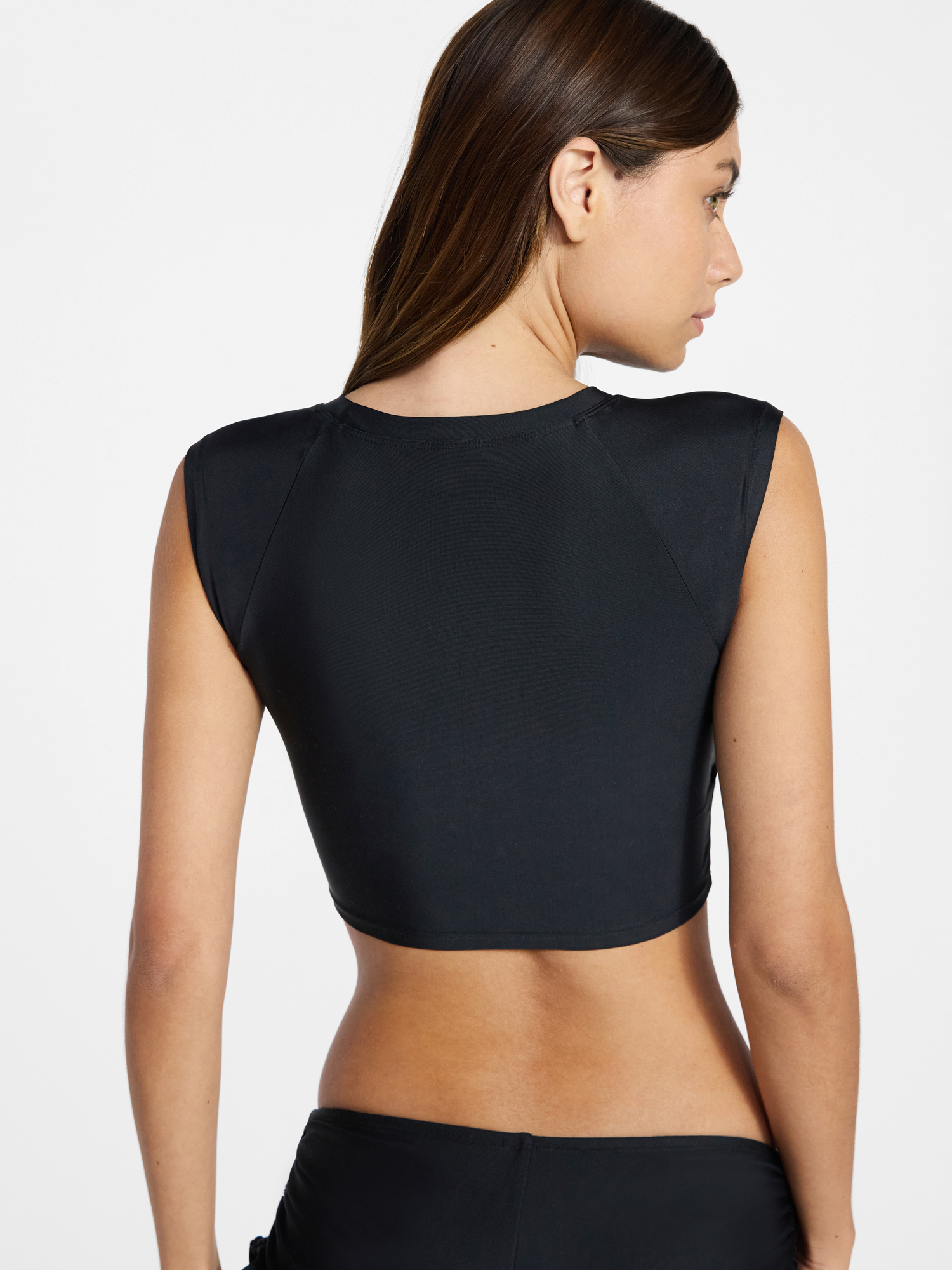 No Boundaries Kona Crush Rashguard Crop Top with Short Sleeves, Women’s XXS-XXL