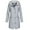 Gray, variant on Jacket for Women Zpanxa Women's Solid Color Rain Jacket, Outdoor Hooded Waterproof Windproof Long Coat, Winter Hooded Warm Overcoat Outerwear Jacket with Multi Pocket