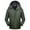 Green, variant on WREESH Fashion Winter Jacket Men'S Color Blocked Fleece Pocket Detachable Zipper Outdoor Jacket Black