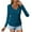 Sky Blue, variant on Babysbule Women's V Neck Long Sleeve Shirt Ruched Casual Tshirt Soft Comfy Fall Winter Tops