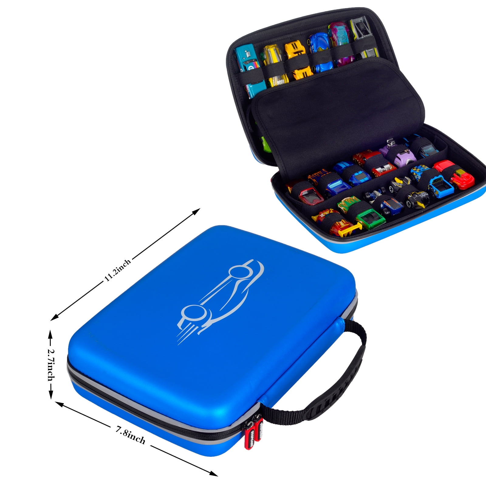 FYFTRAS Hard PU EVA Case For Hot Wheels Set of 20 Toy Cars & Trucks in 1:64 Scale, Hot Wheels 24-Car Random Assortment Party Pack