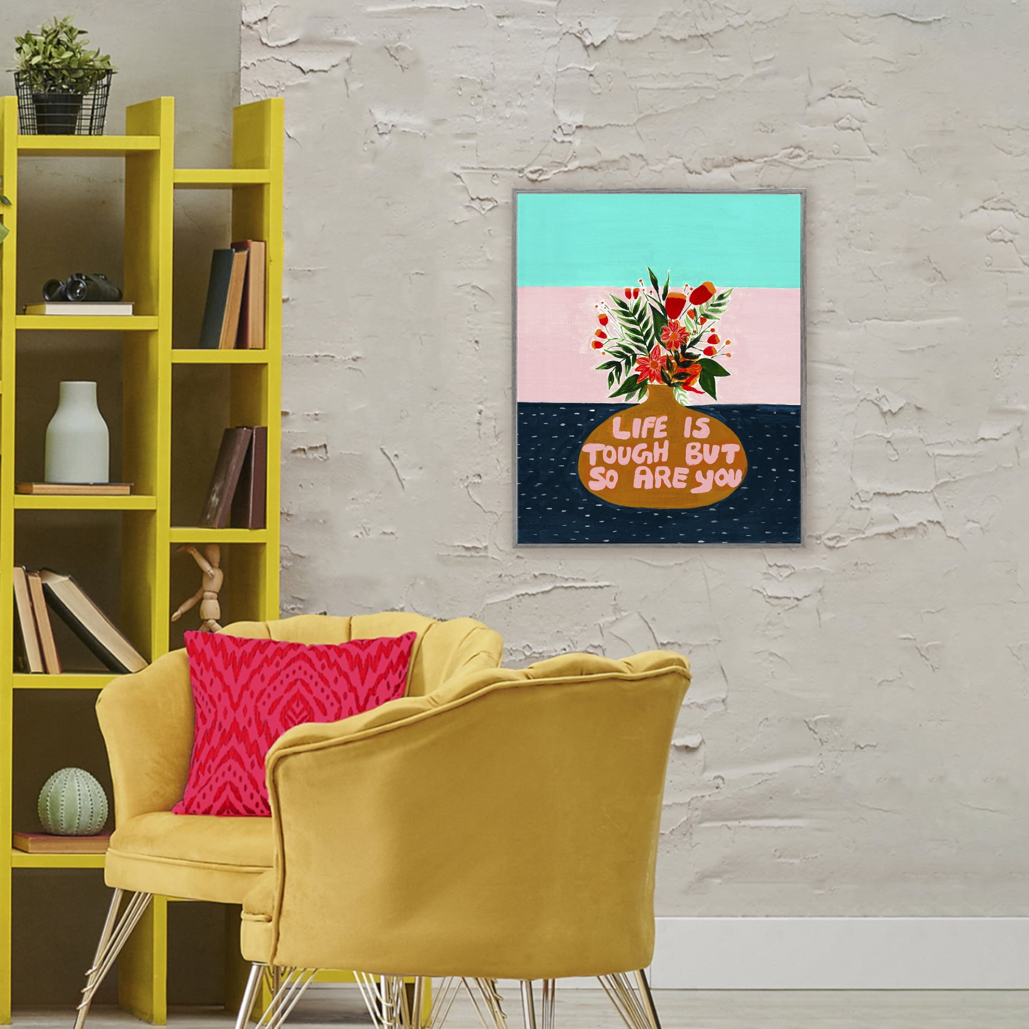 Life Tough So Are You Gray Framed Giclee Art, design by Nabeela Rumi