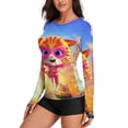 thumbnail image 2 of Super Kitties Women's Sunscreen Shirt Long Sleeve Workout Tops Crewneck Soft Comfy Tees Casual T-Shirt S, 2 of 7