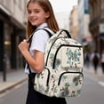 thumbnail image 4 of Yspwyqan Little Girls Horse Bow School Backpack, 17 Inch Casual School Bag, 600D Polyester Adjustable Straps Cow Print Kids Backpack for Preschool Kindergarten Hiking Travel, 4 of 7