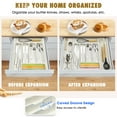 thumbnail image 2 of Caperci Silverware Organizer for Kitchen Drawers, Large Expandable Kitchen Utensil Drawer Organizer Holder, Dishwasher Safe Tray (White), 2 of 7