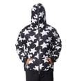 thumbnail image 6 of KOMOO Men Full Zipper Hoodie Sweatshirt Star Print Graphic Oversized Hooded Long Sleeve Pockets Baggy Hoodies, 6 of 9