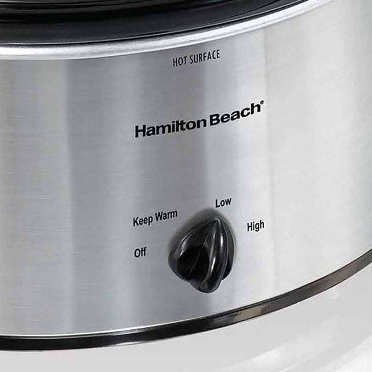 Hamilton Beach 5-Quart Silver Oval Slow Cooker at