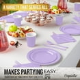 thumbnail image 6 of Exquisite 350 Piece Lavender Paper Party Plates & Tableware Dinnerware Set, 6 of 6