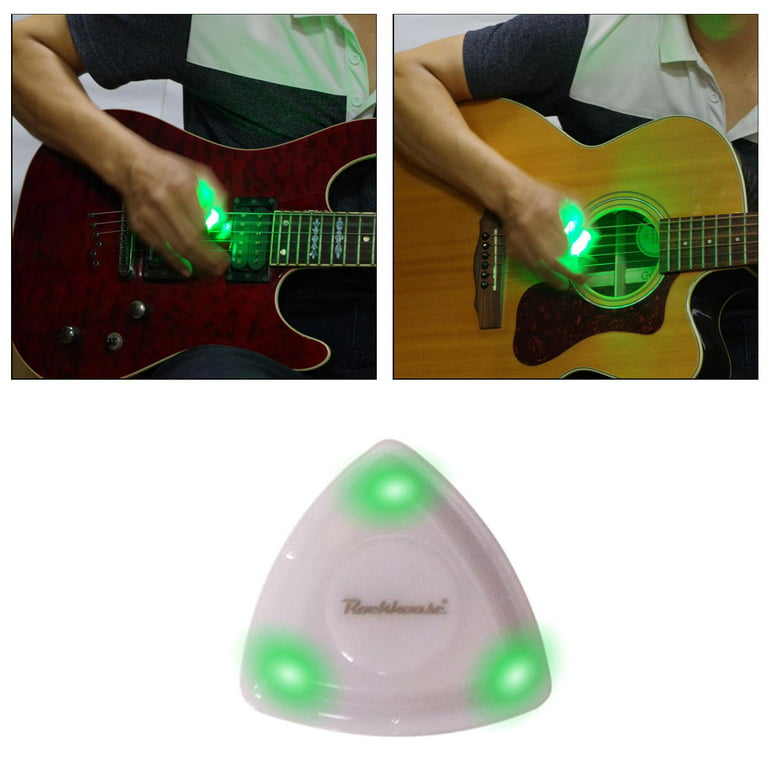 Guitar LED Pick Shining Glowing, Non-Colored Light Picks Guitar
