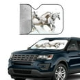 thumbnail image 4 of Bingfone Running White Horses Car Windshield Sun Shade Protector Keep Your Vehicle Cool Sun Shield Visor Cover Foldable For Car Truck Suv-Medium, 4 of 9