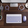 thumbnail image 2 of Wireless Keyboard and Mouse Combo, Quiet Rechargeable Keyboard with Low-Profile Keys and Ergonomic Mouse for Tablet, Laptop and Smartphone, Purple, 2 of 6