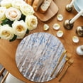thumbnail image 2 of Blue Brown Forest Round 13 Inch Placemats Set of 2, Modern Oil Painting Art HeatResistant Non Slip Place Mats for Dining Table, Wipeable Braided Kitchen Table Mats for Housewarming, 2 of 9