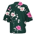 thumbnail image 4 of Wowcloth Women's T-shirt, Fashionable Loose Casual V-Neck Short Sleeve with Double Layer Puff Sleeve Design, Pullover Top for Daily Wear, 4 of 7
