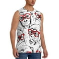 thumbnail image 2 of Haiem Men's Monkey Print Tank Tops Summer Sleeveless Cut Off Workout T-Shirts Fitness Vest Athletic Undershirts-Large, 2 of 8