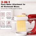 thumbnail image 2 of Pasta Maker Attachment 3 in 1 Set for All KitchenAid Stand Mixers Included Pasta Sheet Roller, Spaghetti Cutter, Fettuccine Cutter Maker Accessories and Cleaning Brush, 2 of 8